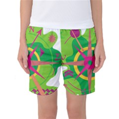 Green Navigation Women s Basketball Shorts by Valentinaart