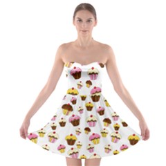 Eat Me Strapless Bra Top Dress by Valentinaart