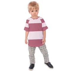 Mocha White Horizontal Stripes Kids  Raglan Tee