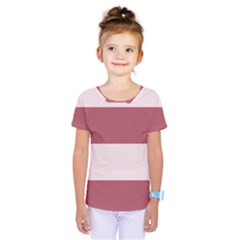 Mocha White Horizontal Stripes Kids  One Piece Tee