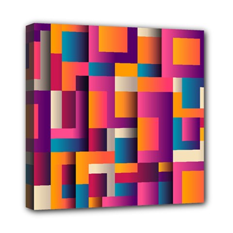 Abstract Background Geometry Blocks Mini Canvas 8  X 8 