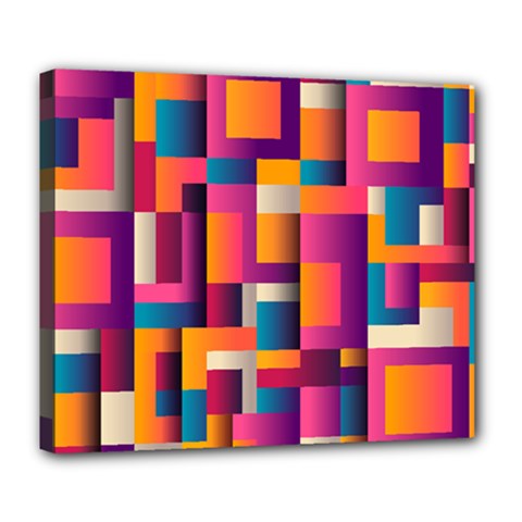 Abstract Background Geometry Blocks Deluxe Canvas 24  X 20  