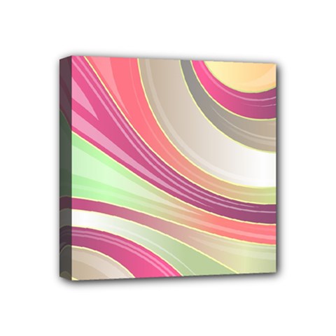 Abstract Colorful Background Wavy Mini Canvas 4  X 4  by Amaryn4rt