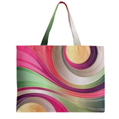 Abstract Colorful Background Wavy Zipper Mini Tote Bag by Amaryn4rt