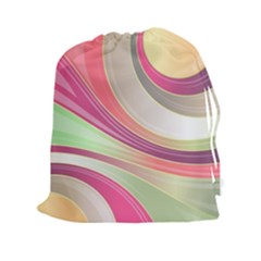 Abstract Colorful Background Wavy Drawstring Pouches (xxl) by Amaryn4rt