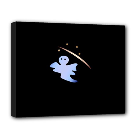 Ghost Night Night Sky Small Sweet Deluxe Canvas 20  X 16   by Amaryn4rt