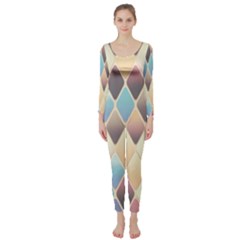 Abstract Colorful Background Tile Long Sleeve Catsuit by Amaryn4rt