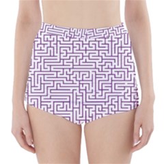 Maze Lost Confusing Puzzle High-waisted Bikini Bottoms by Amaryn4rt