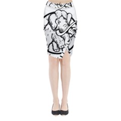 Mammoth Elephant Strong Midi Wrap Pencil Skirt by Amaryn4rt