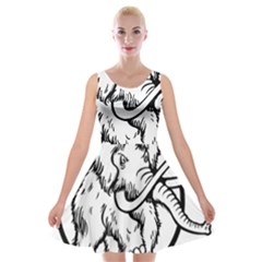 Mammoth Elephant Strong Velvet Skater Dress by Amaryn4rt