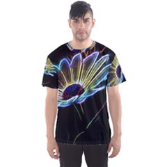 Flower Pattern Design Abstract Background Men s Sport Mesh Tee