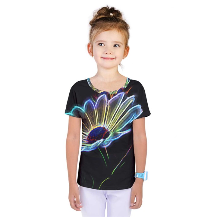 Flower Pattern Design Abstract Background Kids  One Piece Tee