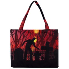 Horror Zombie Ghosts Creepy Mini Tote Bag by Amaryn4rt