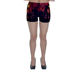 Horror Zombie Ghosts Creepy Skinny Shorts by Amaryn4rt