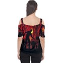 Horror Zombie Ghosts Creepy Women s Cutout Shoulder Tee View2