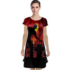 Horror Zombie Ghosts Creepy Cap Sleeve Nightdress by Amaryn4rt