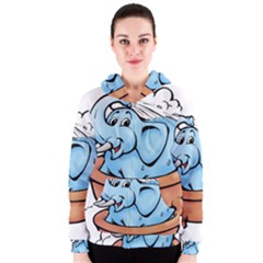 Elephant Bad Shower Women s Zipper Hoodie by Amaryn4rt