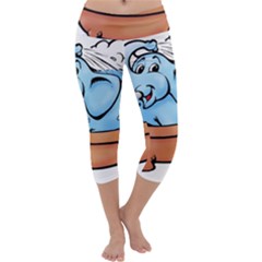 Elephant Bad Shower Capri Yoga Leggings by Amaryn4rt