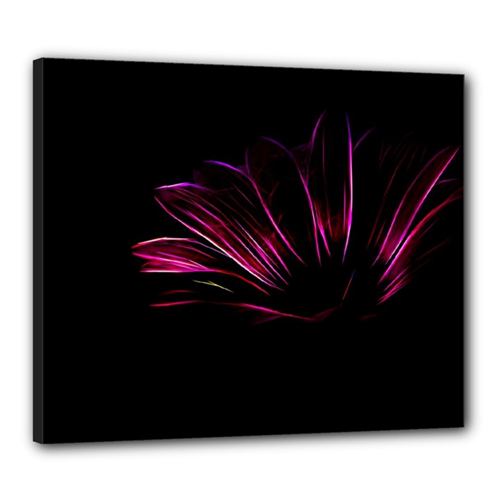 Purple Flower Pattern Design Abstract Background Canvas 24  x 20 