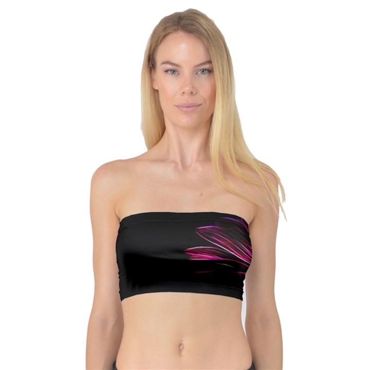 Purple Flower Pattern Design Abstract Background Bandeau Top