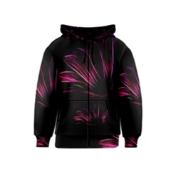 Purple Flower Pattern Design Abstract Background Kids  Zipper Hoodie by Amaryn4rt