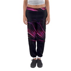 Purple Flower Pattern Design Abstract Background Women s Jogger Sweatpants by Amaryn4rt