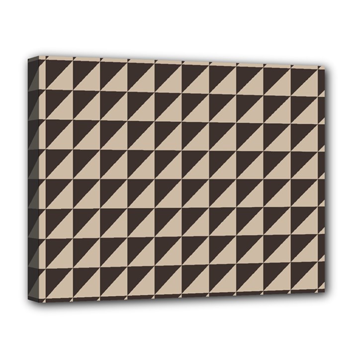 Brown Triangles Background Pattern  Canvas 14  x 11 