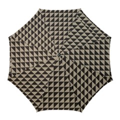 Brown Triangles Background Pattern  Golf Umbrellas by Amaryn4rt