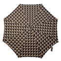 Brown Triangles Background Pattern  Hook Handle Umbrellas (Large) View1