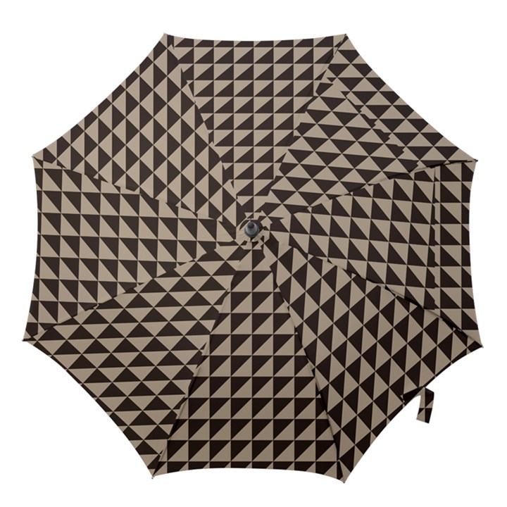 Brown Triangles Background Pattern  Hook Handle Umbrellas (Large)