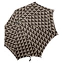 Brown Triangles Background Pattern  Hook Handle Umbrellas (Large) View2