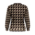 Brown Triangles Background Pattern  Women s Sweatshirt View2