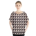 Brown Triangles Background Pattern  Blouse View1