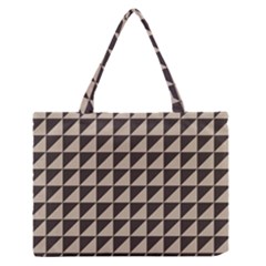 Brown Triangles Background Pattern  Medium Zipper Tote Bag by Amaryn4rt