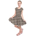 Brown Triangles Background Pattern  Kids  Short Sleeve Dress View1