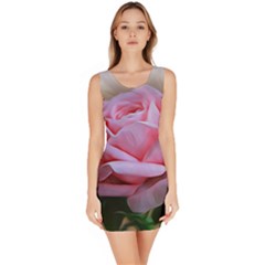 Rose Pink Flowers Pink Saturday Sleeveless Bodycon Dress by Amaryn4rt