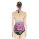 Rose Pink Flowers Pink Saturday Halter Swimsuit View2