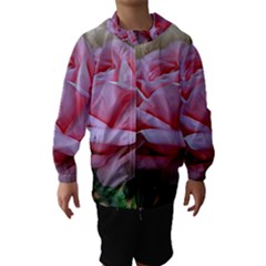 Rose Pink Flowers Pink Saturday Hooded Wind Breaker (kids) by Amaryn4rt