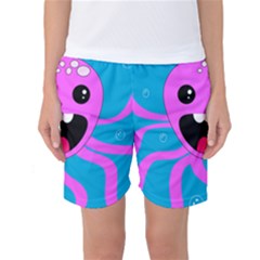 Bubble Octopus Copy Women s Basketball Shorts