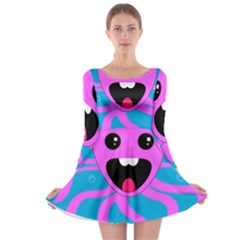 Bubble Octopus Copy Long Sleeve Skater Dress