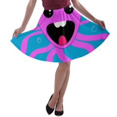 Bubble Octopus Copy A-line Skater Skirt