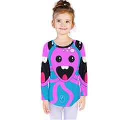 Bubble Octopus Copy Kids  Long Sleeve Tee