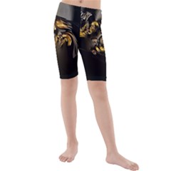 Fractal Mathematics Abstract Kids  Mid Length Swim Shorts