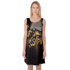 Fractal Mathematics Abstract Sleeveless Satin Nightdress by Amaryn4rt