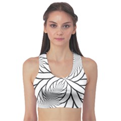 Fractal Symmetry Pattern Network Sports Bra