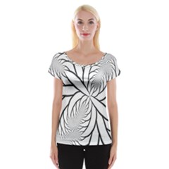 Fractal Symmetry Pattern Network Women s Cap Sleeve Top by Amaryn4rt