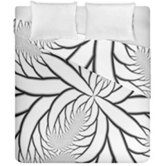 Fractal Symmetry Pattern Network Duvet Cover Double Side (california King Size) by Amaryn4rt