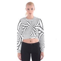 Fractal Symmetry Pattern Network Women s Cropped Sweatshirt by Amaryn4rt