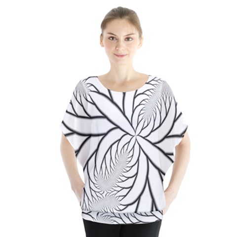 Fractal Symmetry Pattern Network Blouse by Amaryn4rt