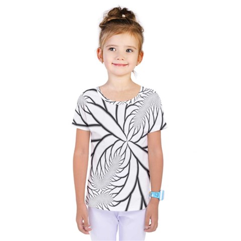 Fractal Symmetry Pattern Network Kids  One Piece Tee by Amaryn4rt